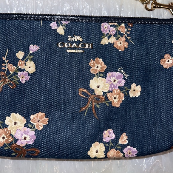 EUC Coach Floral Crossbody Bag - Blue - Picture 2 of 14